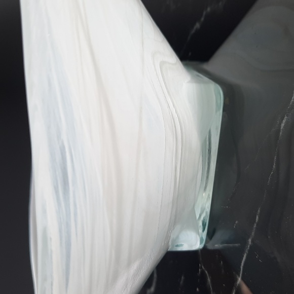 Pier 1 White Alabaster Niveus Glass Square Bowl - Picture 8 of 10